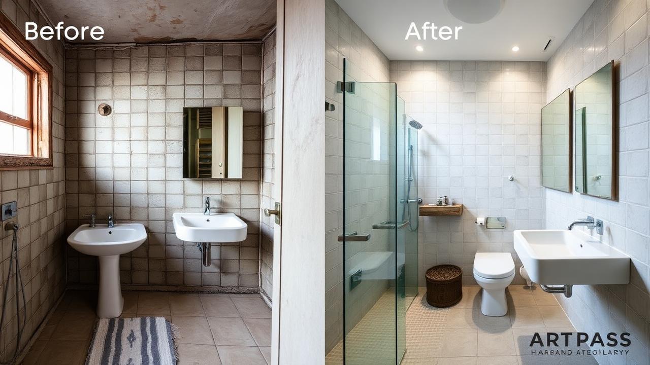 Antes e depois — Banheiro